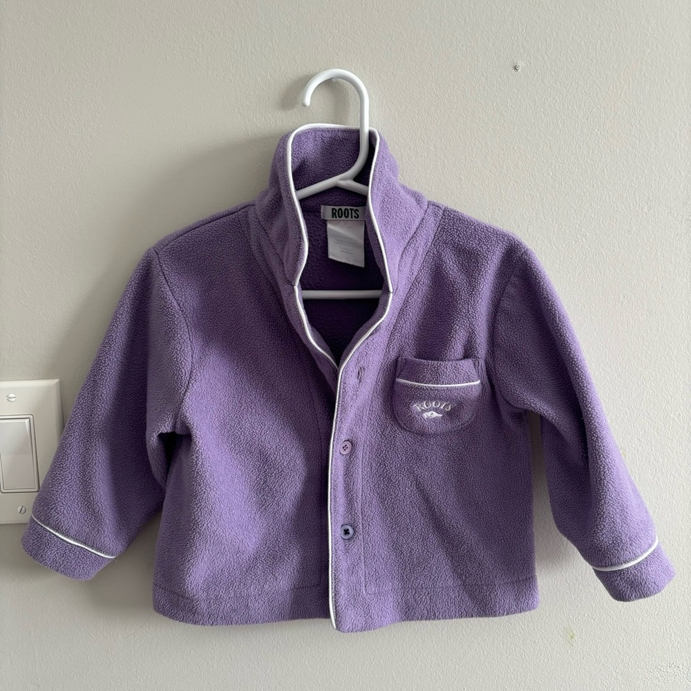 Roots girls button up sweater